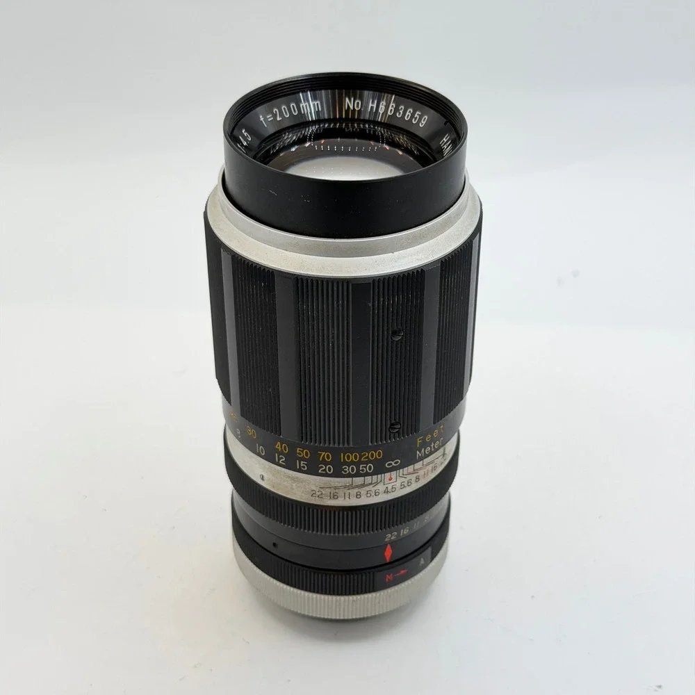 Hanimex Praktica 200mm f4.5 Tele-Auto M42 Mount Lens with Case Japan H663659
